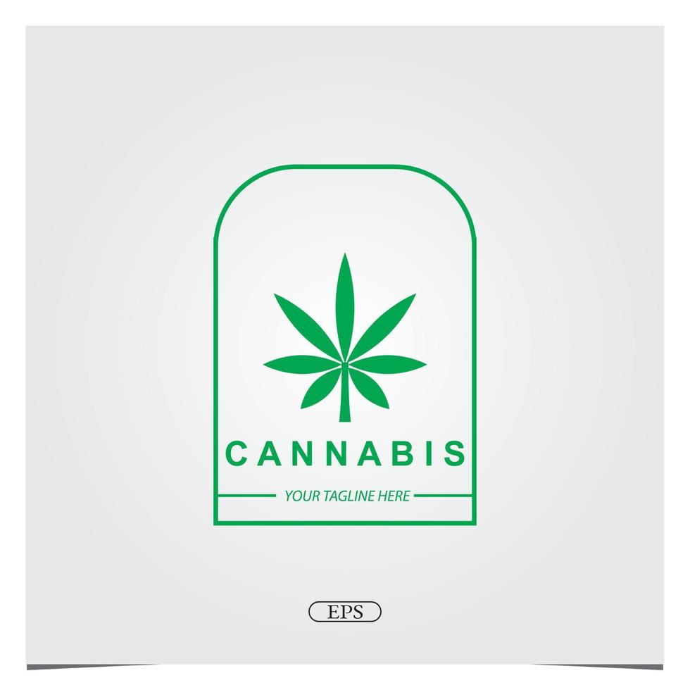 groene cannabis logo premium elegante sjabloon vector eps 10