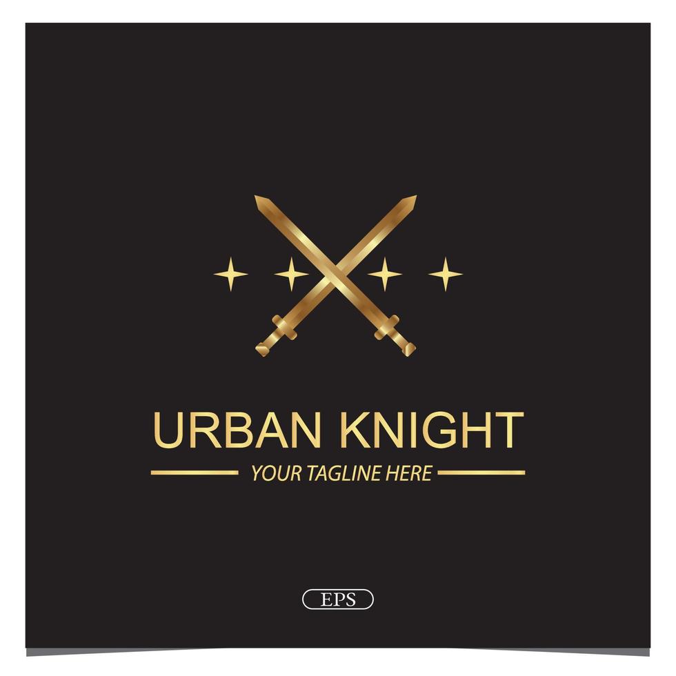 stedelijke ridder logo premium elegante sjabloon vector eps 10