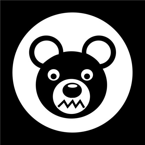 Bear pictogram vector