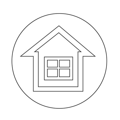 Onroerend goed huis pictogram vector