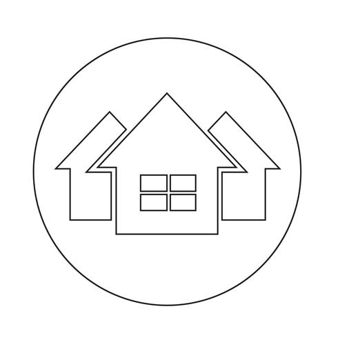 Onroerend goed huis pictogram vector