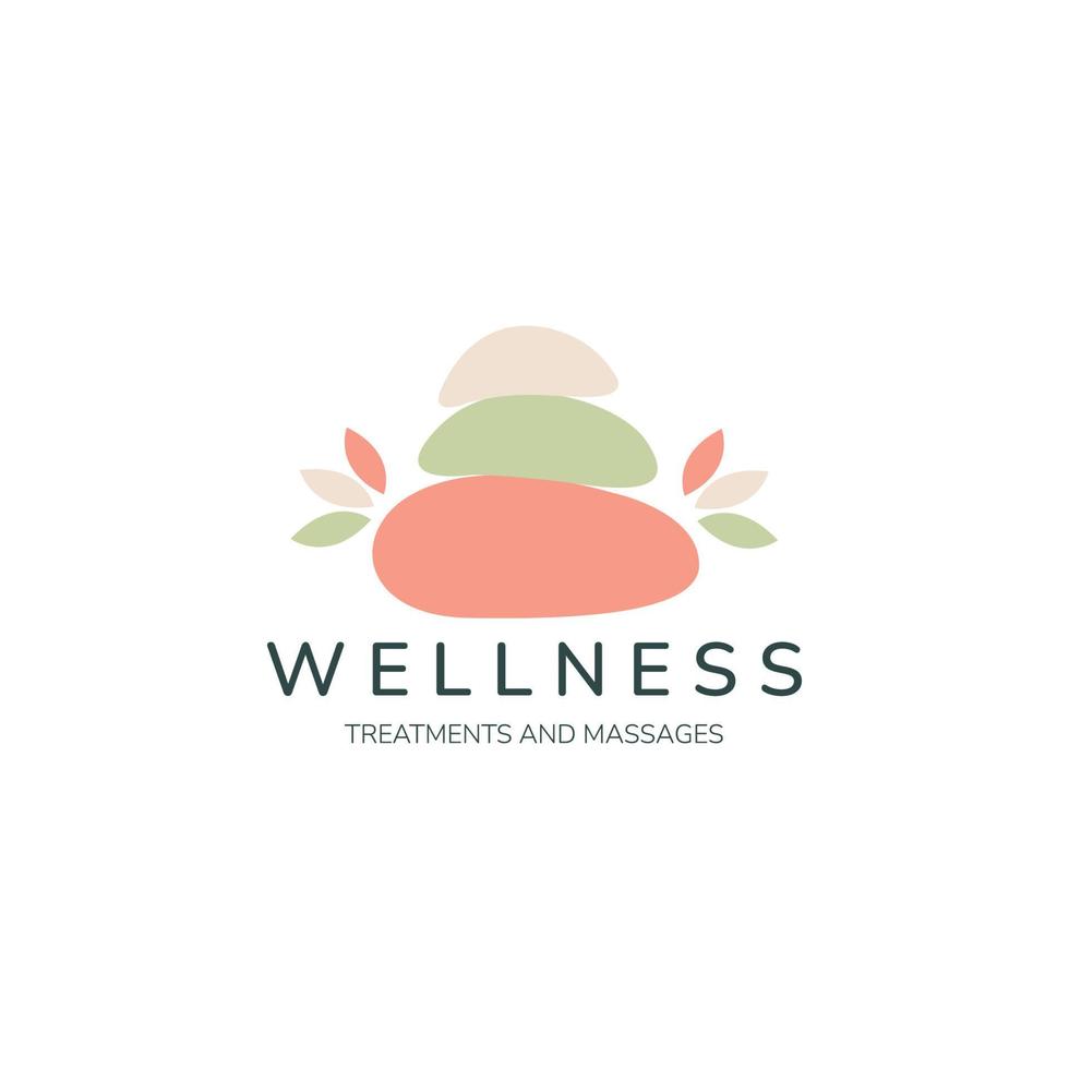 wellness steen vrouwelijke kleur vintage logo vector illustratie sjabloonontwerp