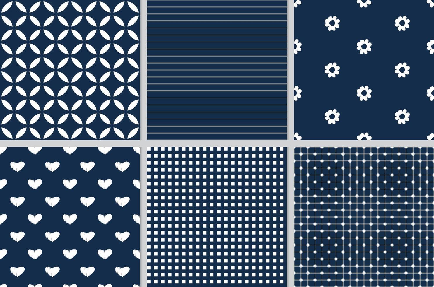 donkerblauw geometrische naadloze patroon collectie eps10 vectoren collectie