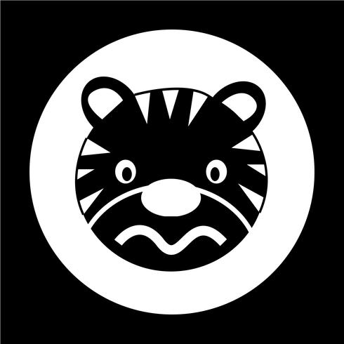 tijger pictogram vector