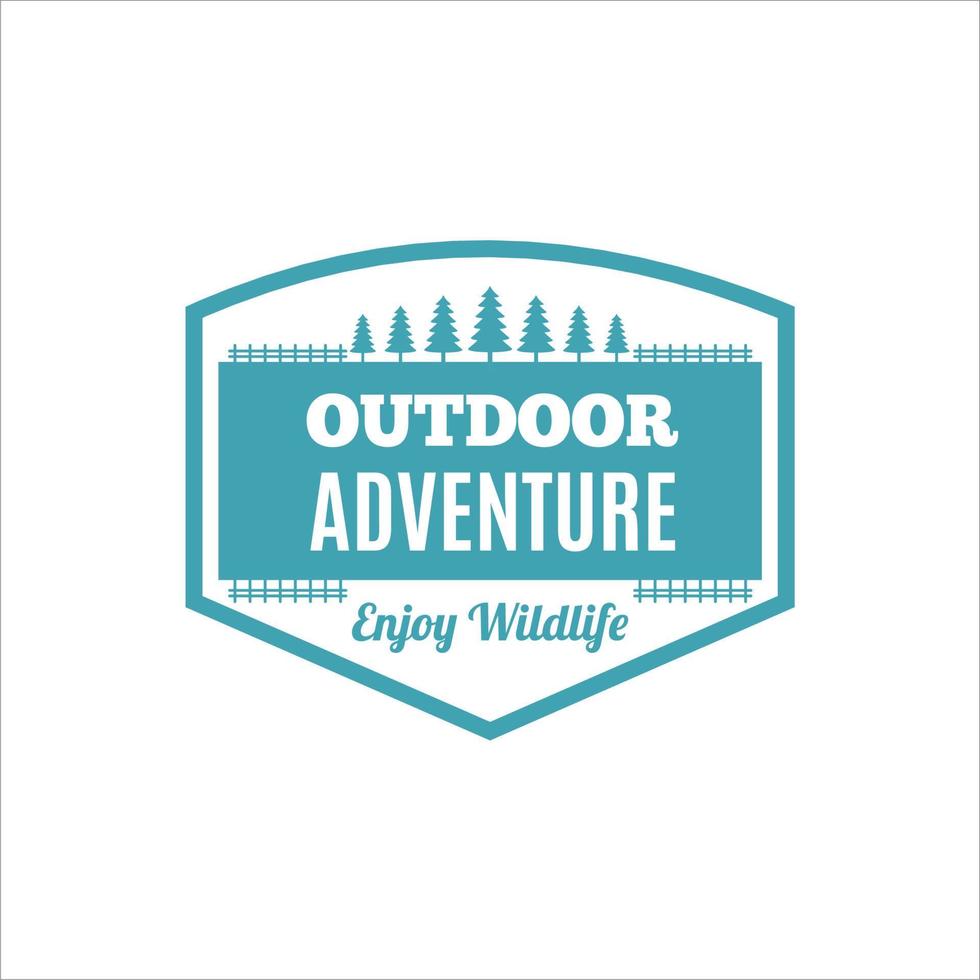 logo illustratie van kamperen en avontuur in het wild en de bergen vector