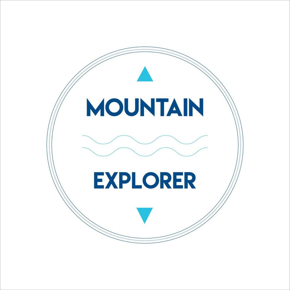 eenvoudig logo outdoor-avonturen en expedities in bergen, bossen en natuur vector