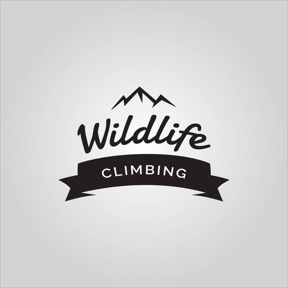 eenvoudig logo kampeeravontuur in bergen en natuur. vector