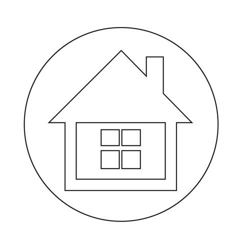 Onroerend goed huis pictogram vector