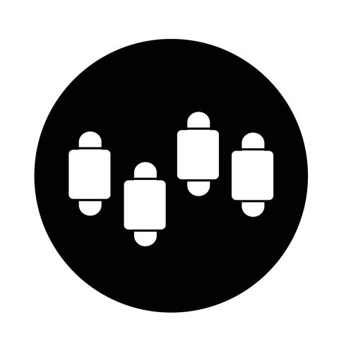 Eenvoudig diagram grafiekpictogram vector