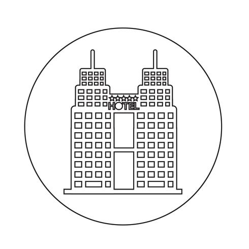 hotel pictogram vector