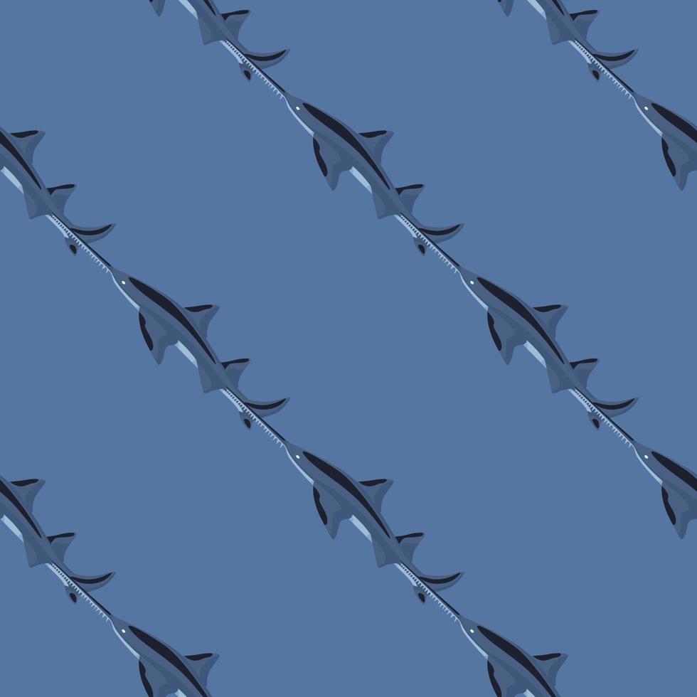zag haai naadloos patroon in scandinavische stijl. zeedieren achtergrond. vectorillustratie voor kinderen grappige textiel. vector