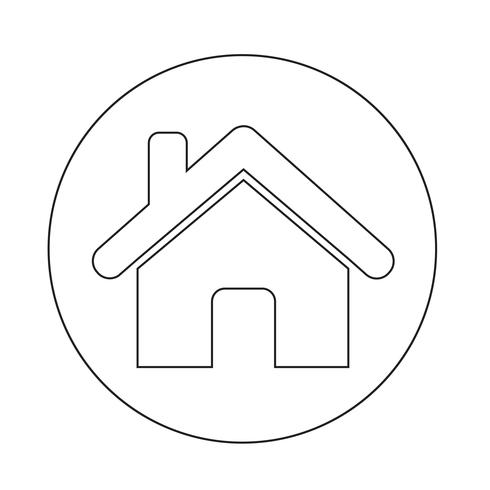 Onroerend goed huis pictogram vector