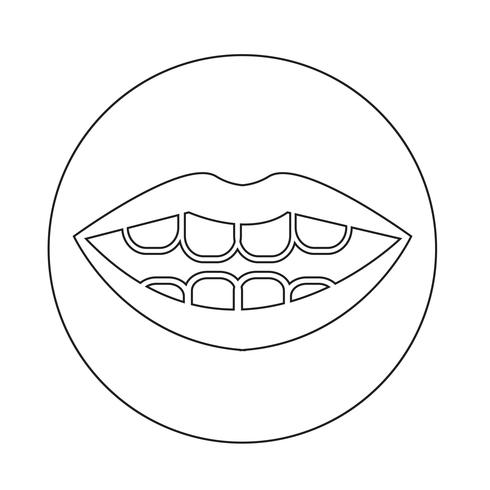 mond pictogram vector