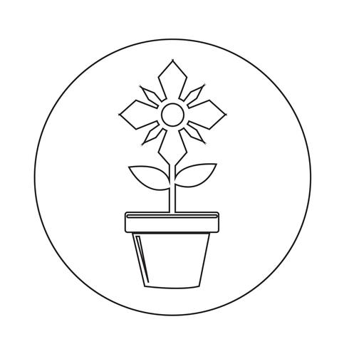 Bloempot pictogram vector