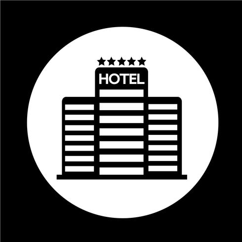 hotel pictogram vector
