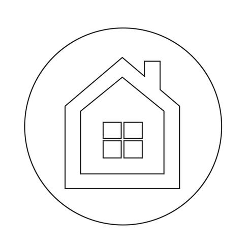 Onroerend goed huis pictogram vector