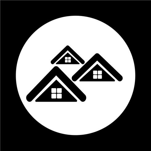 Onroerend goed huis pictogram vector