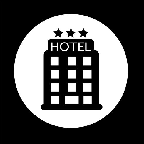 hotel pictogram vector