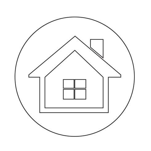 Onroerend goed huis pictogram vector