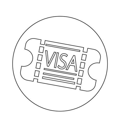 Ingang Visa-pictogram vector