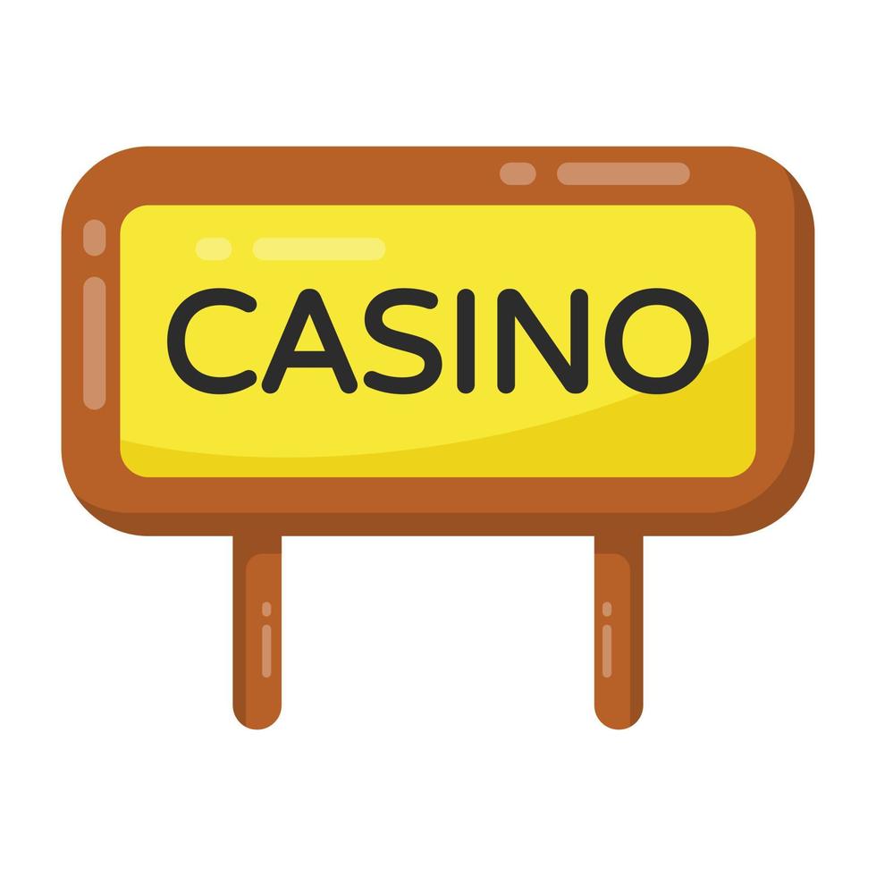 een casinobord in een plat pictogramontwerp vector