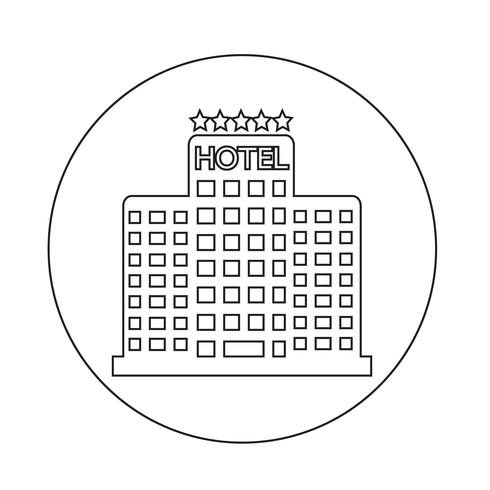 hotel pictogram vector