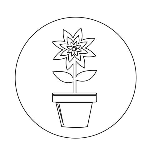 Bloempot pictogram vector