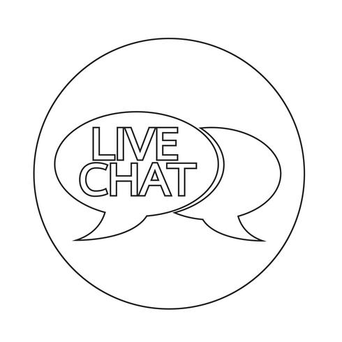 Live chat tekstballon pictogram vector