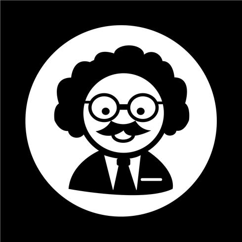 Professor wetenschapper pictogram vector