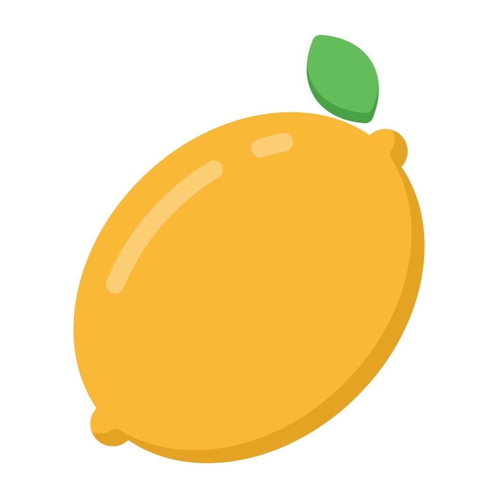 een citroen in een plat pictogram ter aanduiding van vector