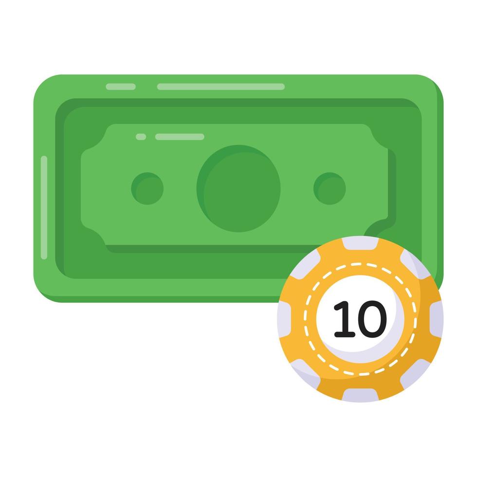 een platte vector die duidt op het geven van geld, omkoping plat pictogram