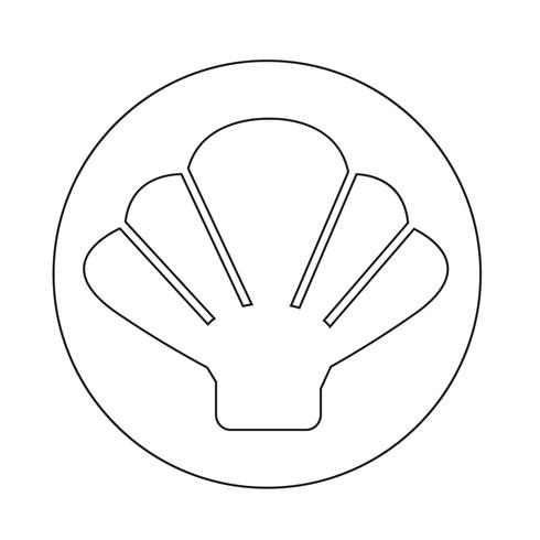 Shell-pictogram vector