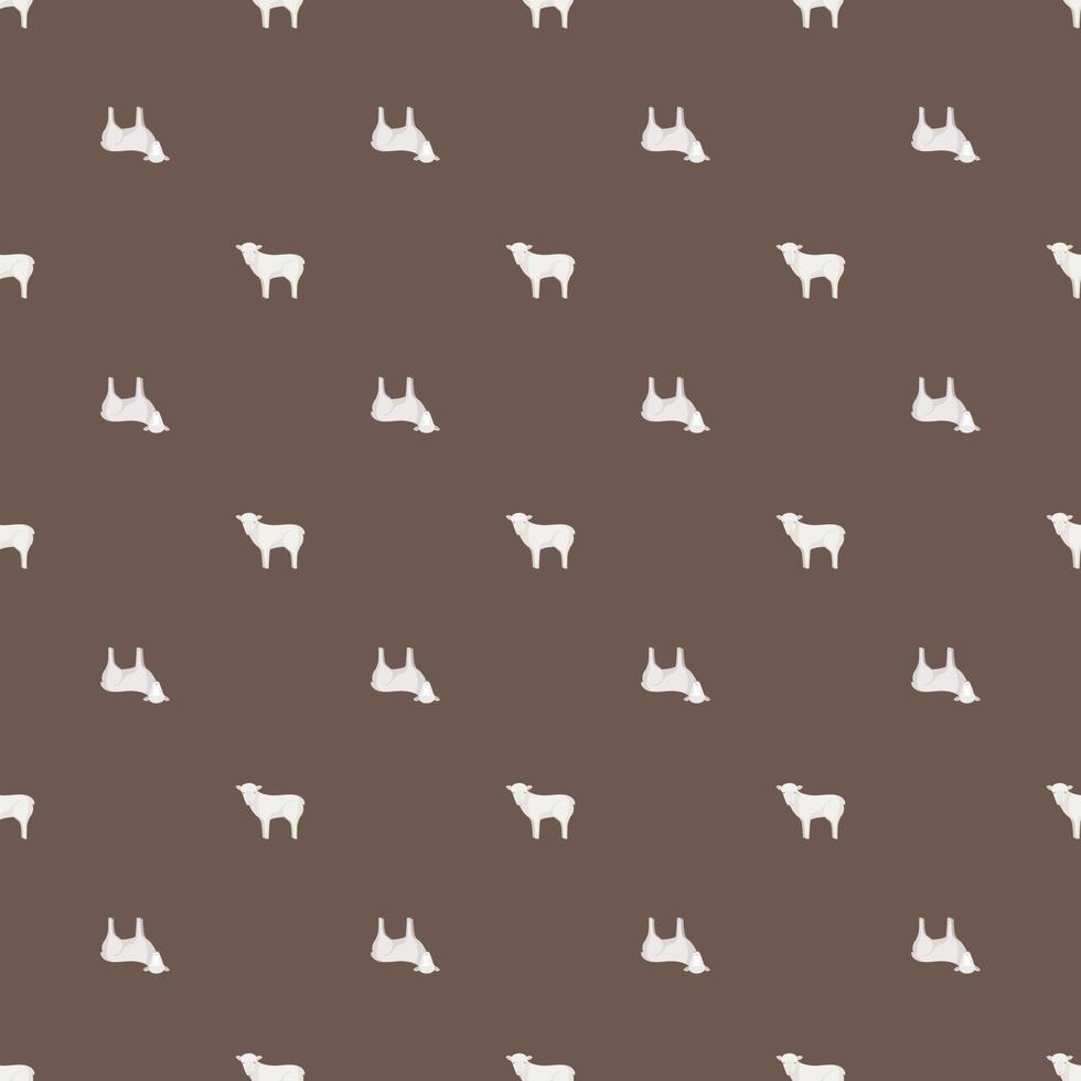 naadloze patroon van schapen. huisdieren op kleurrijke achtergrond. vectorillustratie voor textiel. vector