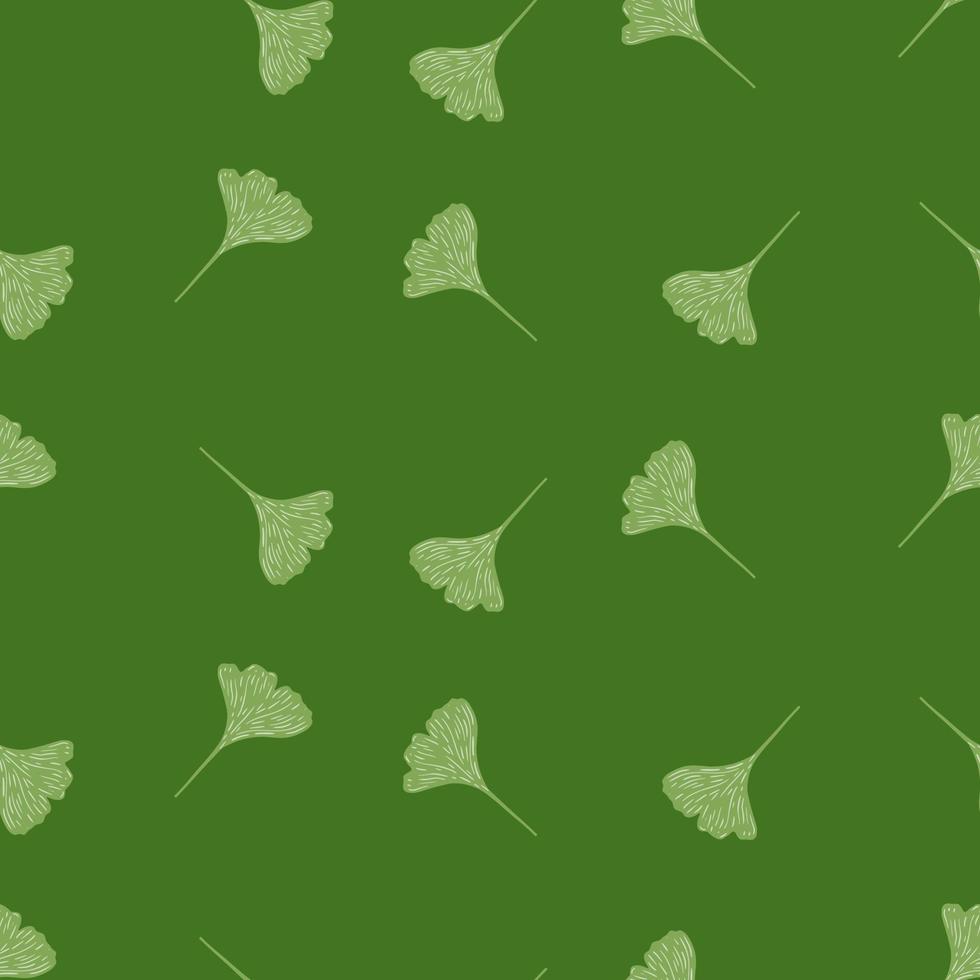 ginkgo biloba naadloos patroon. mooie plantenachtergrond. vector