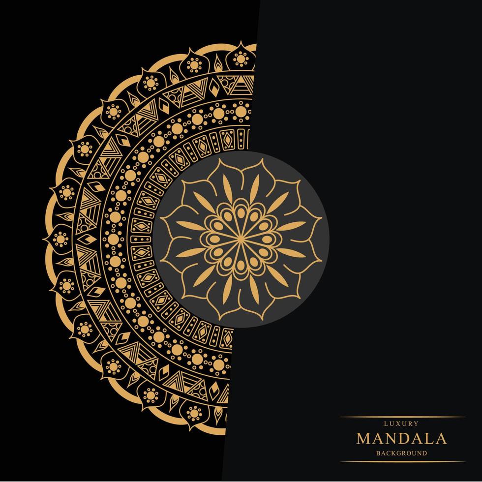 luxe mandala achtergrond design.luxury mandala achtergrond ontwerp. vector