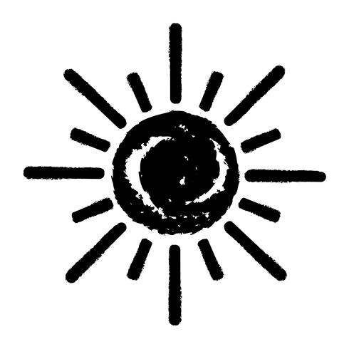 Teken van het pictogram van de zon vector