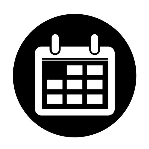 Teken van het pictogram van de kalender vector