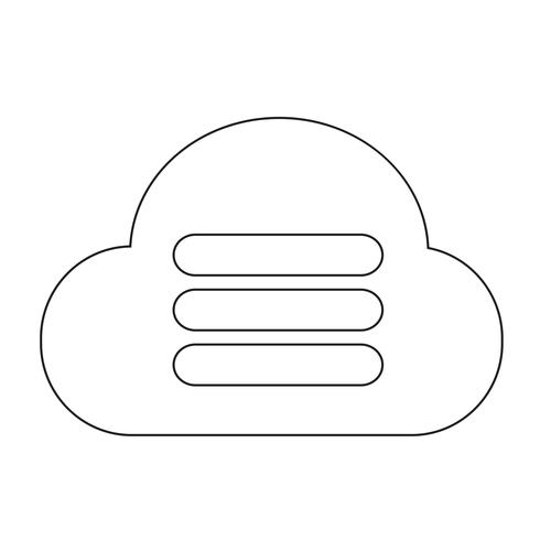 Teken van wolk pictogram vector