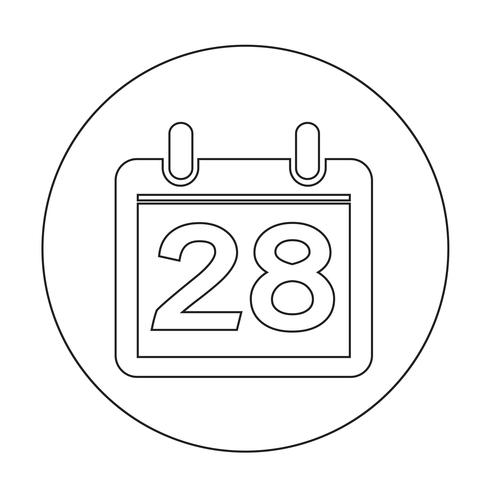 Teken van het pictogram van de kalender vector