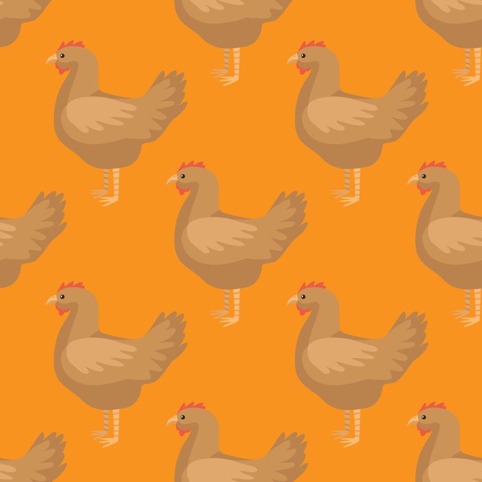 naadloze patroon van kip. huisdieren op kleurrijke achtergrond. vectorillustratie voor textiel. vector