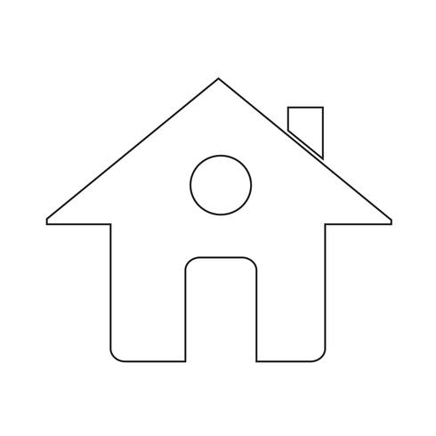 Teken van huis pictogram vector