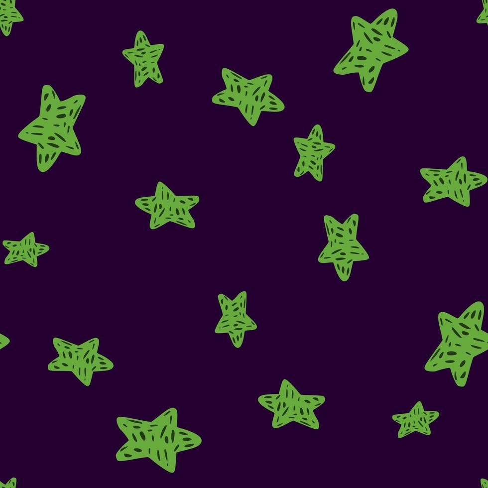 sterren naadloos patroon. hand getekende achtergrond viering. vector