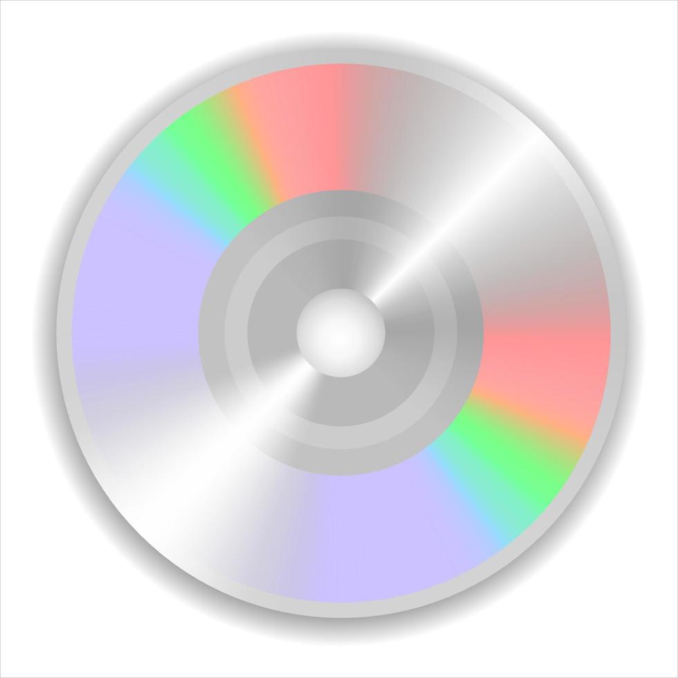 cd dvd compact disc geïsoleerd op een witte achtergrond. isoleren. levensstijl. retro stijl. vector