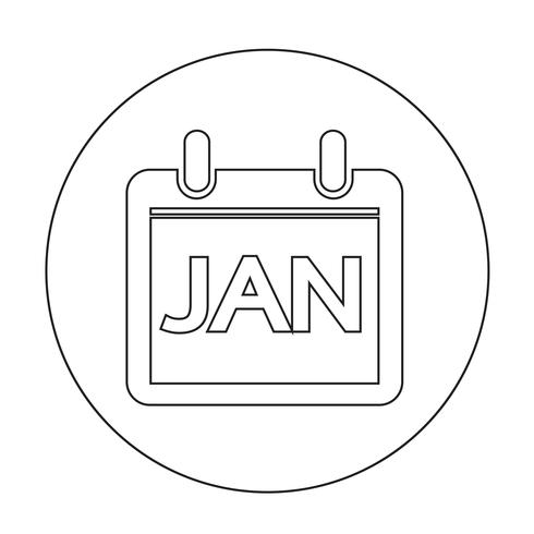 teken van het pictogram van de kalender vector