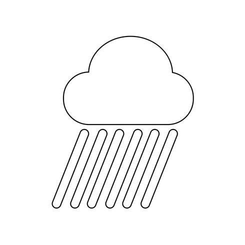 Cloud regen pictogram vector