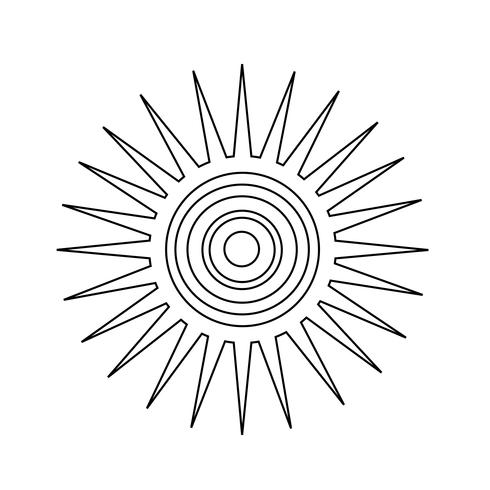 Teken van zon pictogram vector