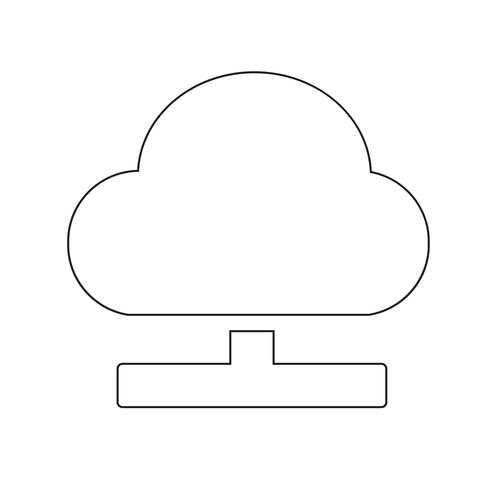 Teken van wolk pictogram vector