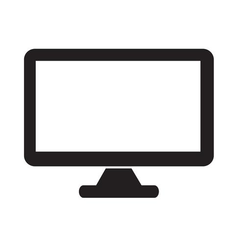 Desktop computerpictogram vector