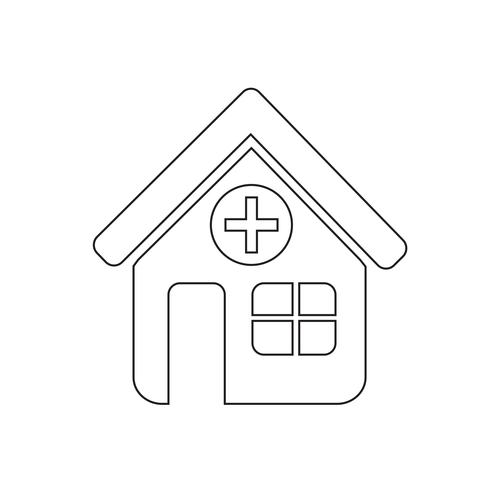 Teken van ziekenhuis pictogram vector