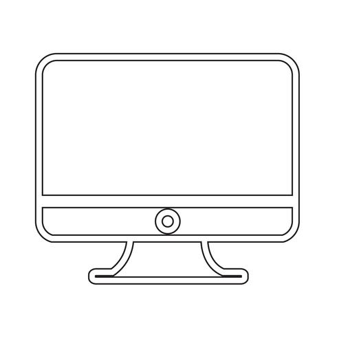 Desktop computerpictogram vector